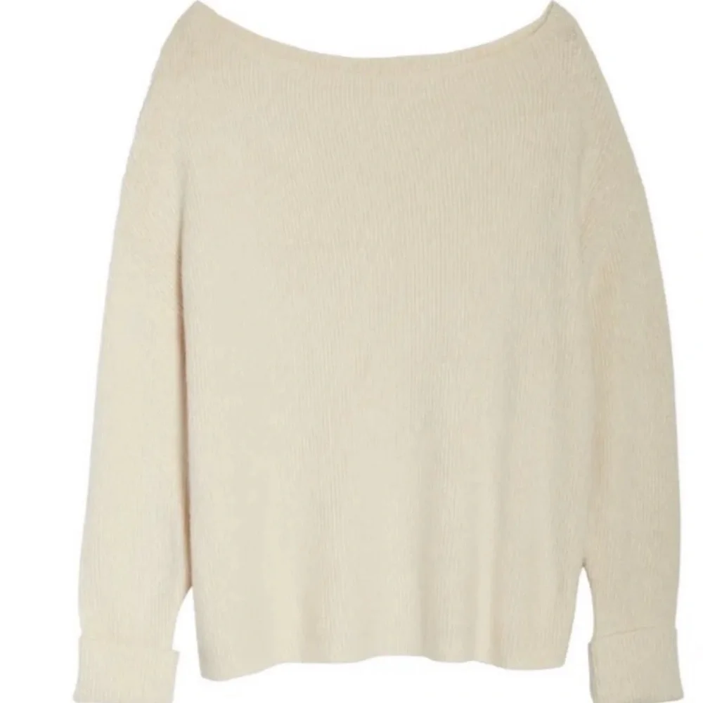 Treasure & Bond Plus Size 3X Off the Shoulder Pullover Sweater Ivory - Picture 4 of 5